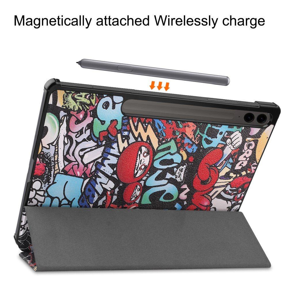 Cover Tri-Fold Samsung Galaxy Tab S9 FE Plus Graffiti