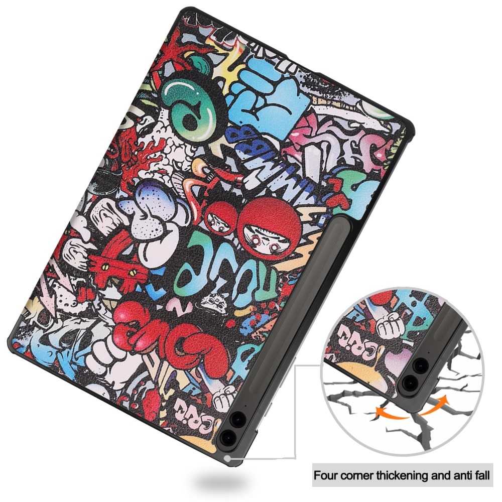 Cover Tri-Fold Samsung Galaxy Tab S9 FE Plus Graffiti