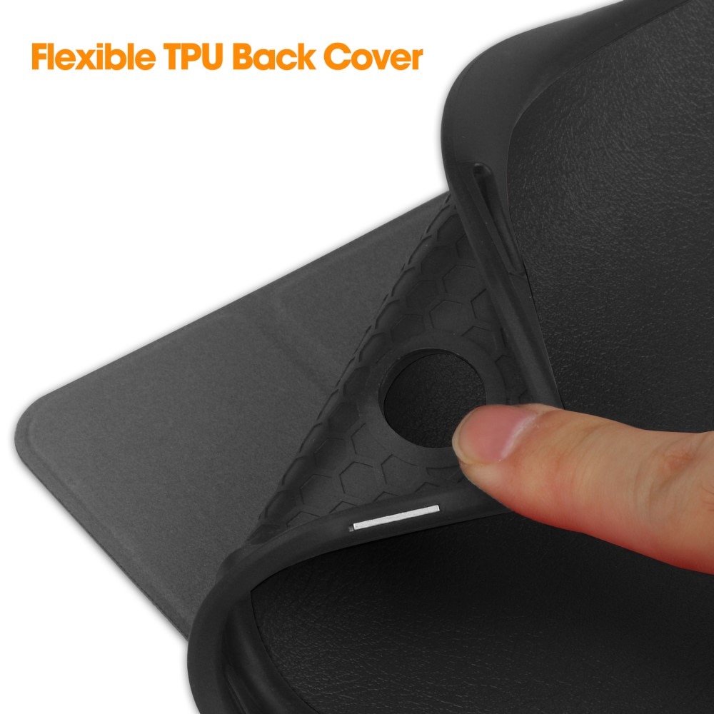 Cover Tri-Fold con portapenne Samsung Galaxy Tab A9 Plus Nero