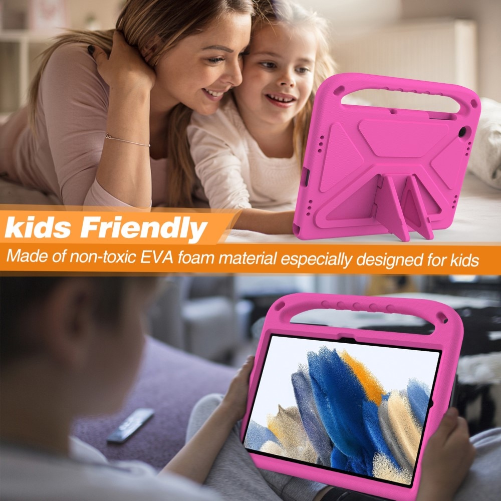 Custodia EVA con maniglia per bambini per Samsung Galaxy Tab A9 Plus rosa