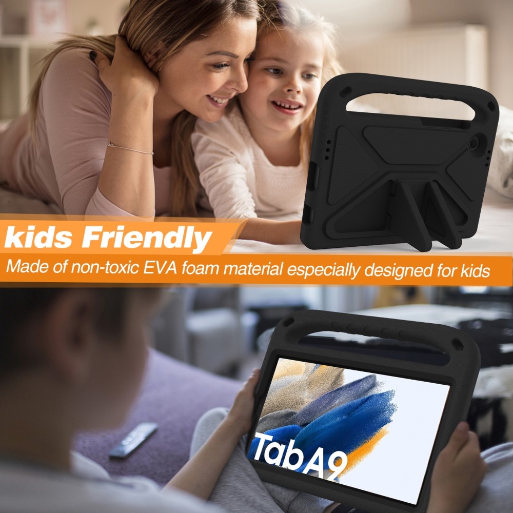 Custodia EVA con maniglia per bambini per Samsung Galaxy Tab A9 nero
