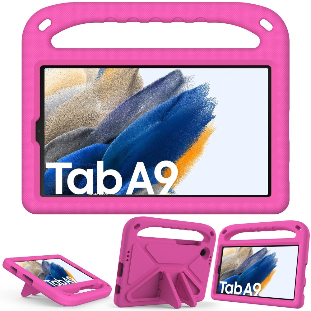 Custodia EVA con maniglia per bambini per Samsung Galaxy Tab A9 rosa