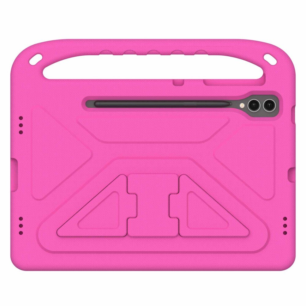 Custodia EVA con maniglia per bambini per Samsung Galaxy Tab S9 FE Plus rosa