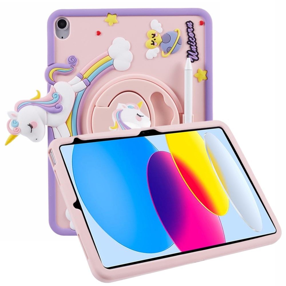 Cover con supporto Unicorno iPad 10.9 10th Gen (2022) rosa