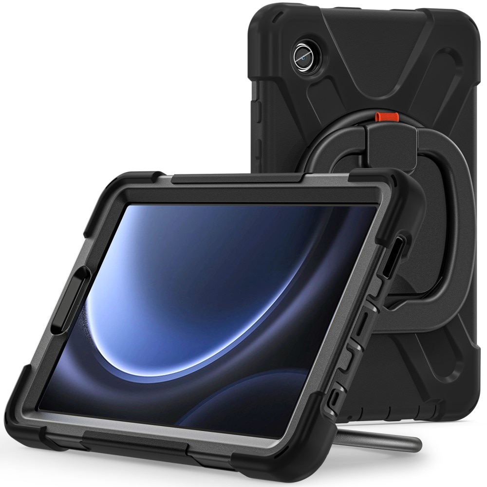 Cover ibrida con supporto e tracolla Samsung Galaxy Tab A9 nero
