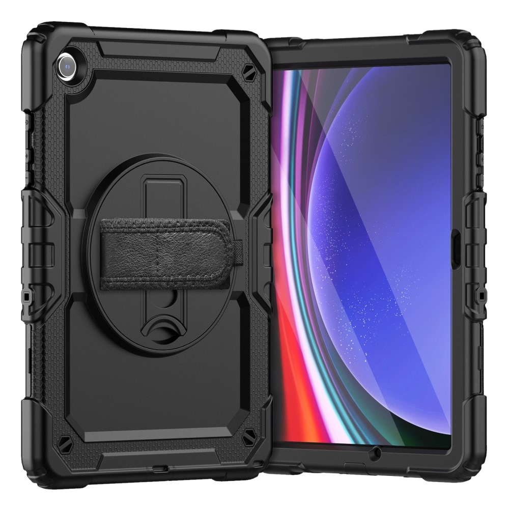 Full Protection Custodia ibrida antiurto con tracolla Samsung Galaxy Tab A9 Plus nero