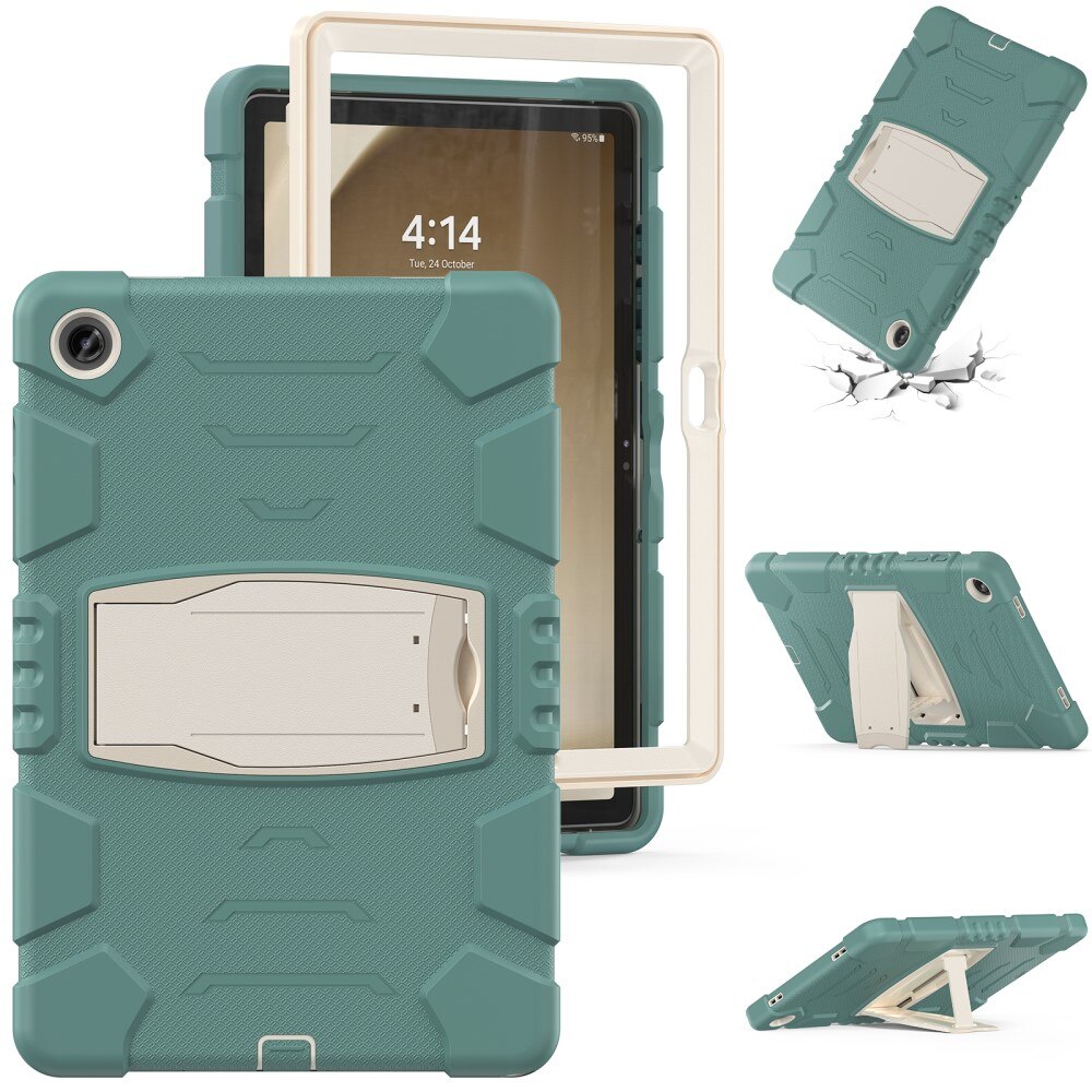 Custodia ibrida antiurto con supporto Samsung Galaxy Tab A9 Plus verde