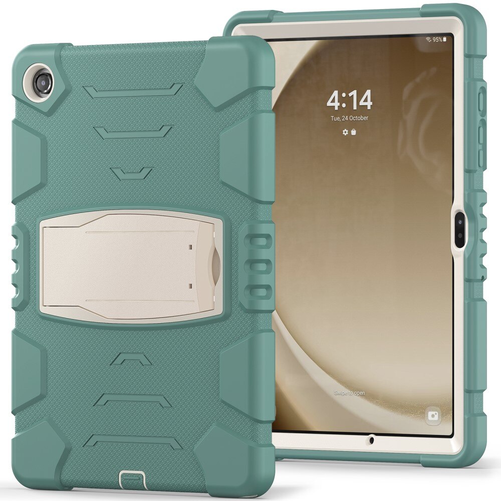 Custodia ibrida antiurto con supporto Samsung Galaxy Tab A9 Plus verde