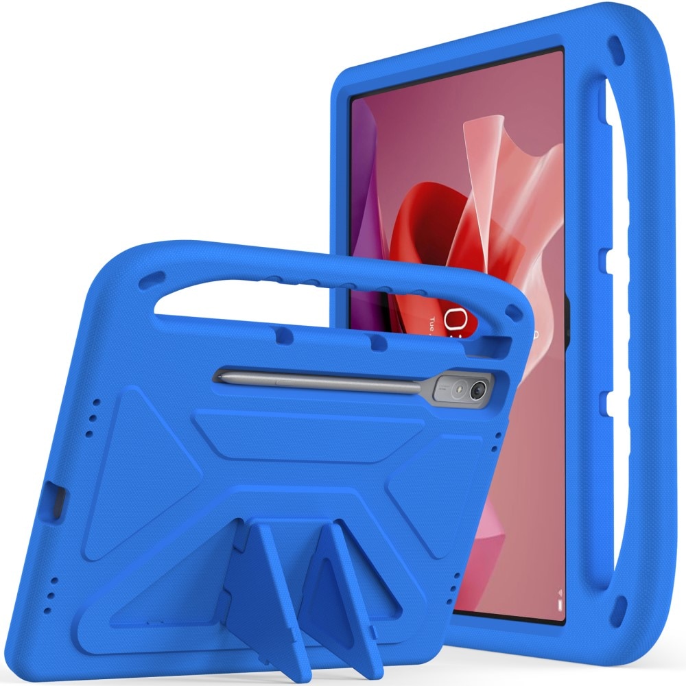 Custodia EVA con maniglia per bambini per Lenovo Tab P12 blu