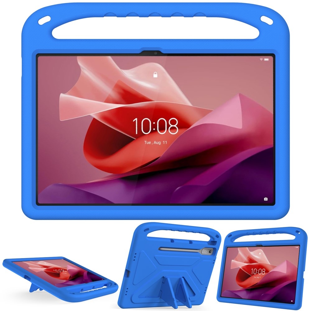 Custodia EVA con maniglia per bambini per Lenovo Tab P12 blu