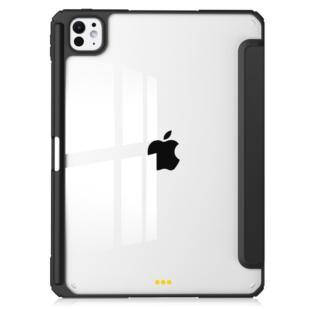 Cover Tri-Fold con portapenne Apple iPad Pro 11 5th Gen (2024) Nero/trasparente