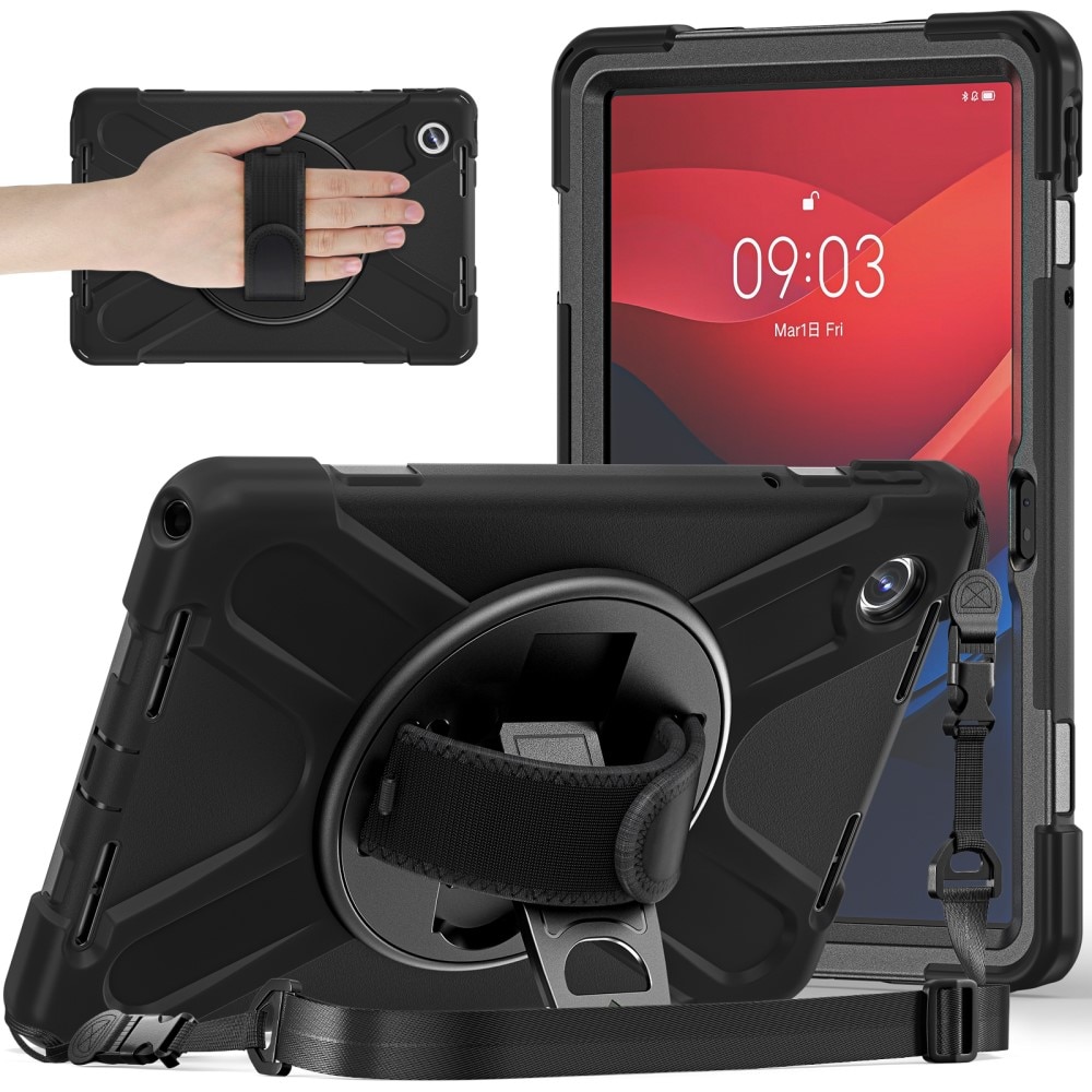 Custodia ibrida antiurto con tracolla Lenovo Tab M11 nero