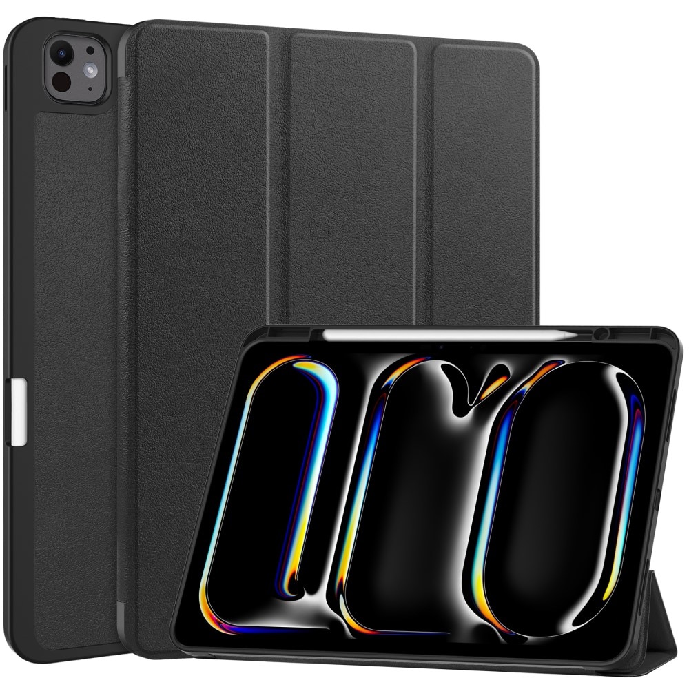 Cover Tri-Fold con portapenne iPad Pro 13 7th Gen (2024) nero