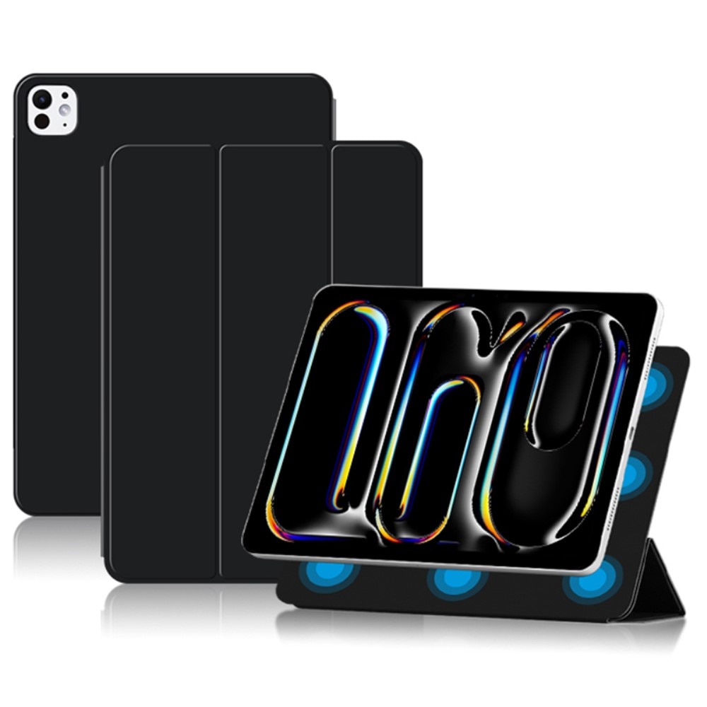 Cover Tri-Fold Magnetic iPad Pro 13 7th Gen (2024) nero