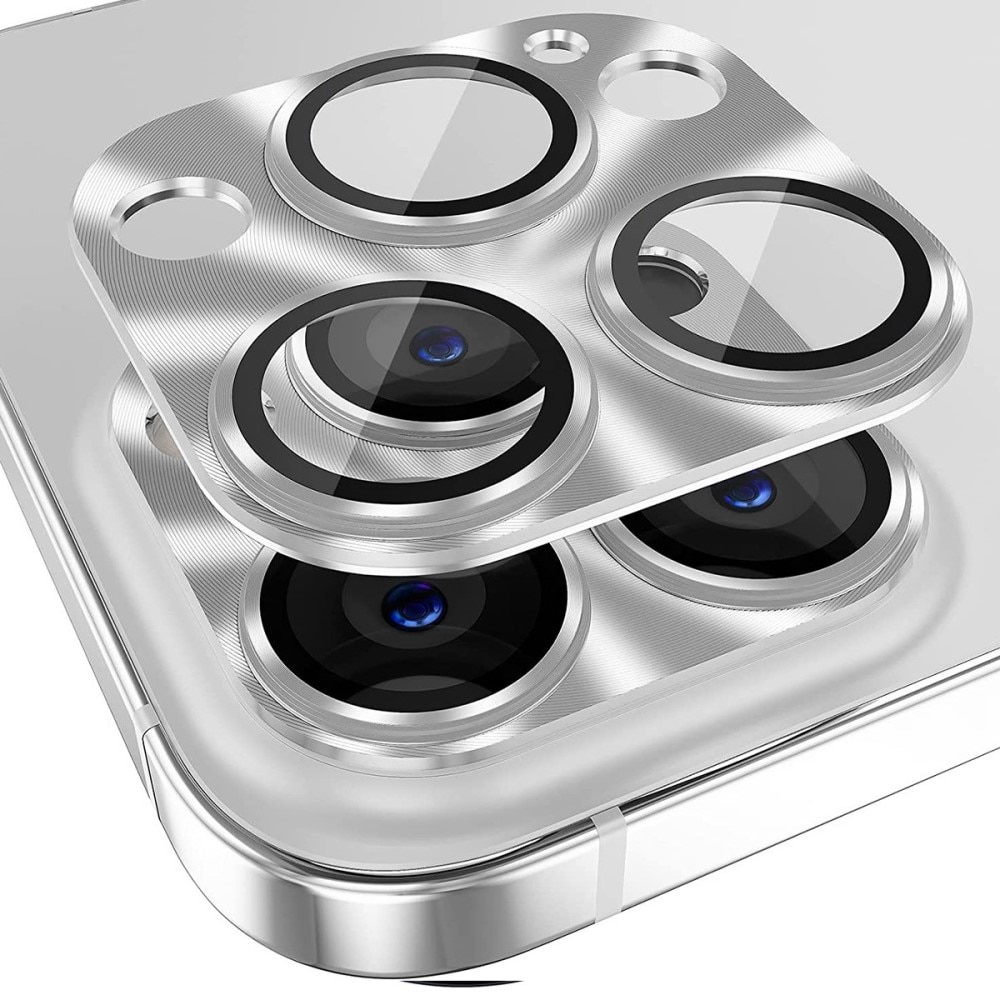 Protezioni per fotocamere Vetro Temperato Alluminio iPhone 14 Pro d'argento