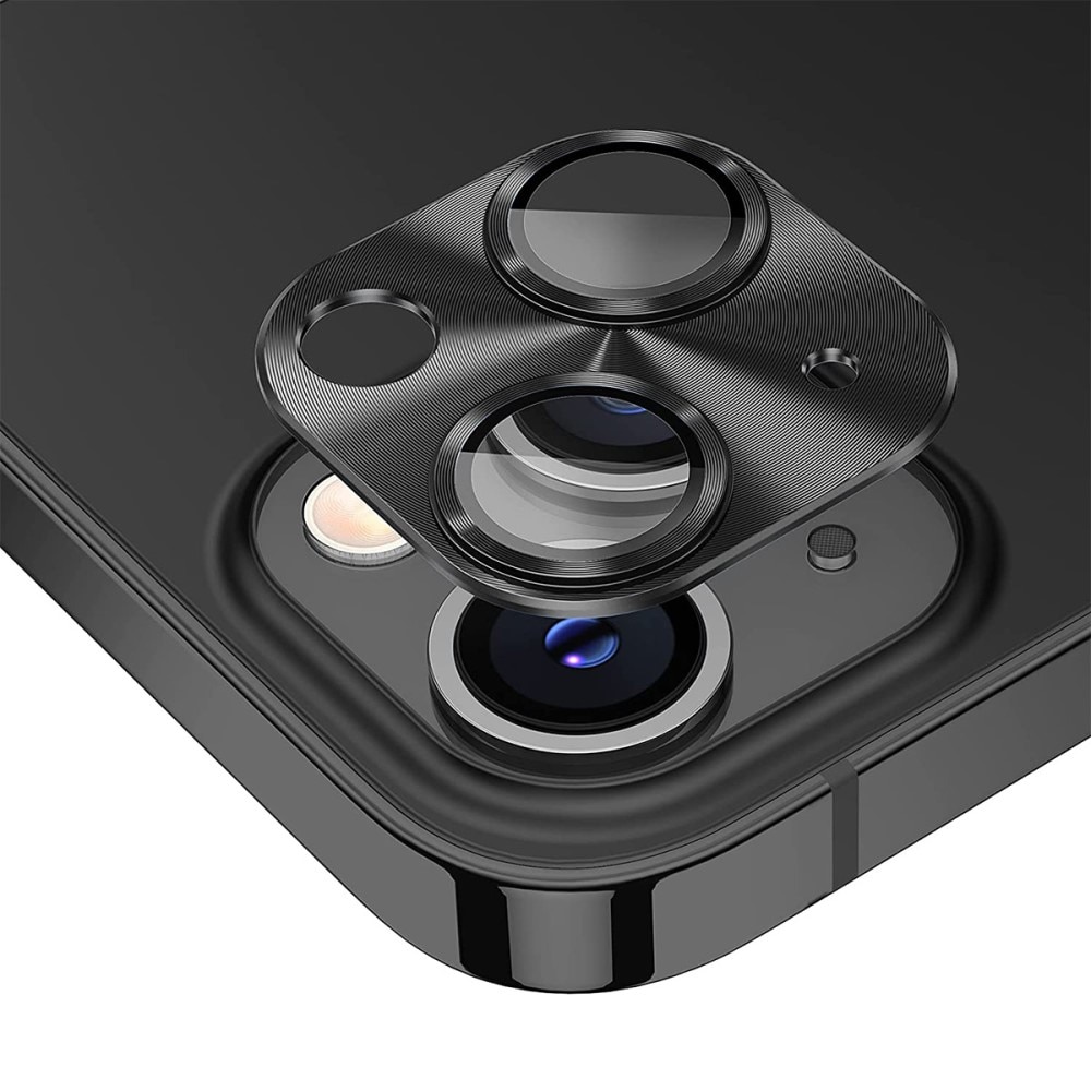 Protezioni per fotocamere Vetro Temperato Alluminio iPhone 14 nero