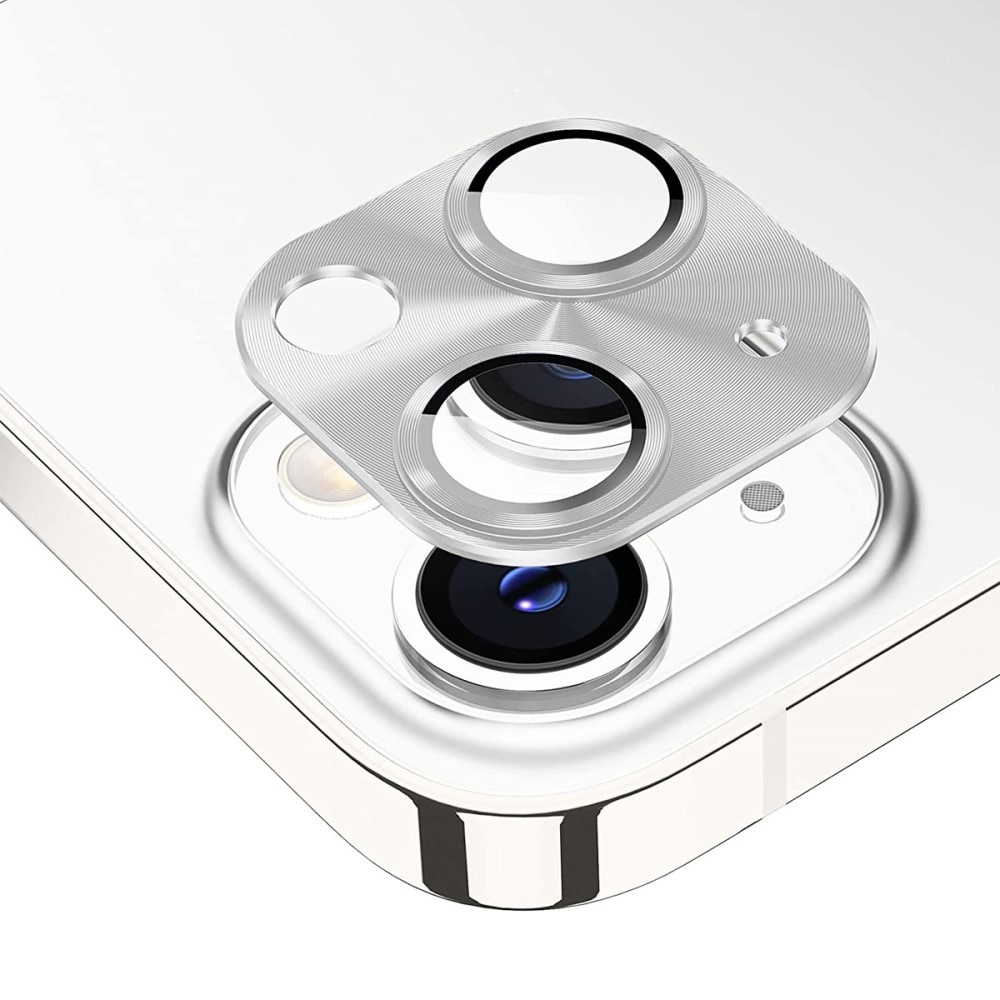 Protezioni per fotocamere Vetro Temperato Alluminio iPhone 14 Plus d'argento