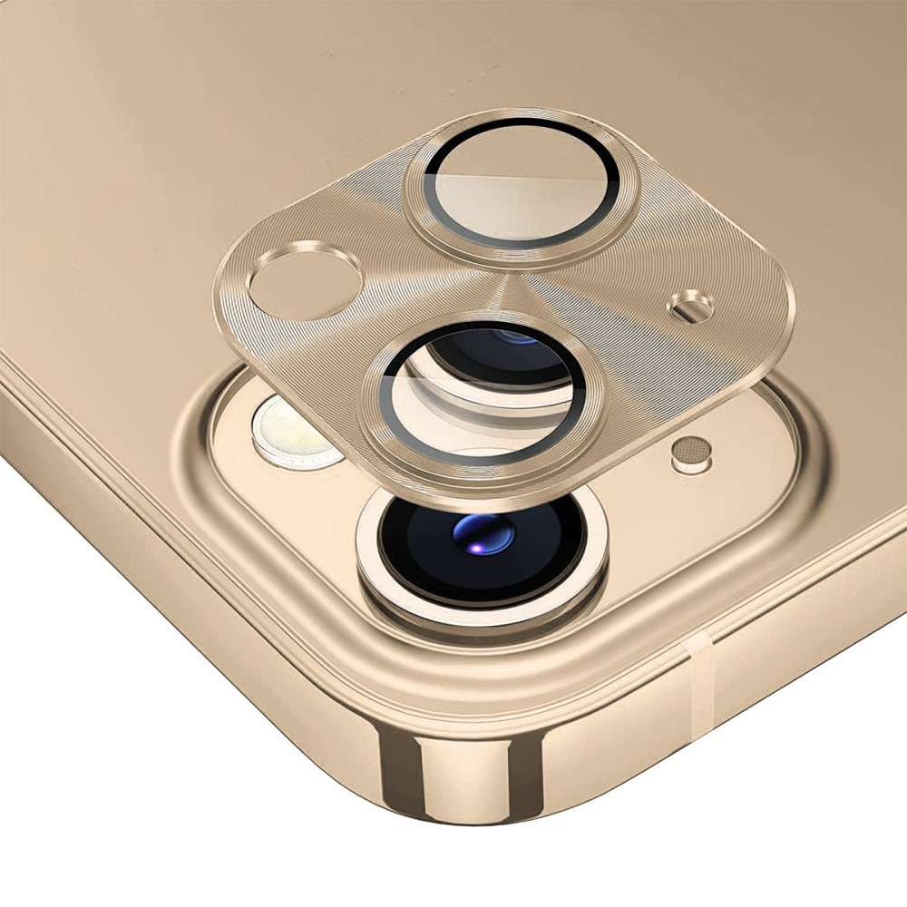 Protezioni per fotocamere Vetro Temperato Alluminio iPhone 14/14 Plus Oro