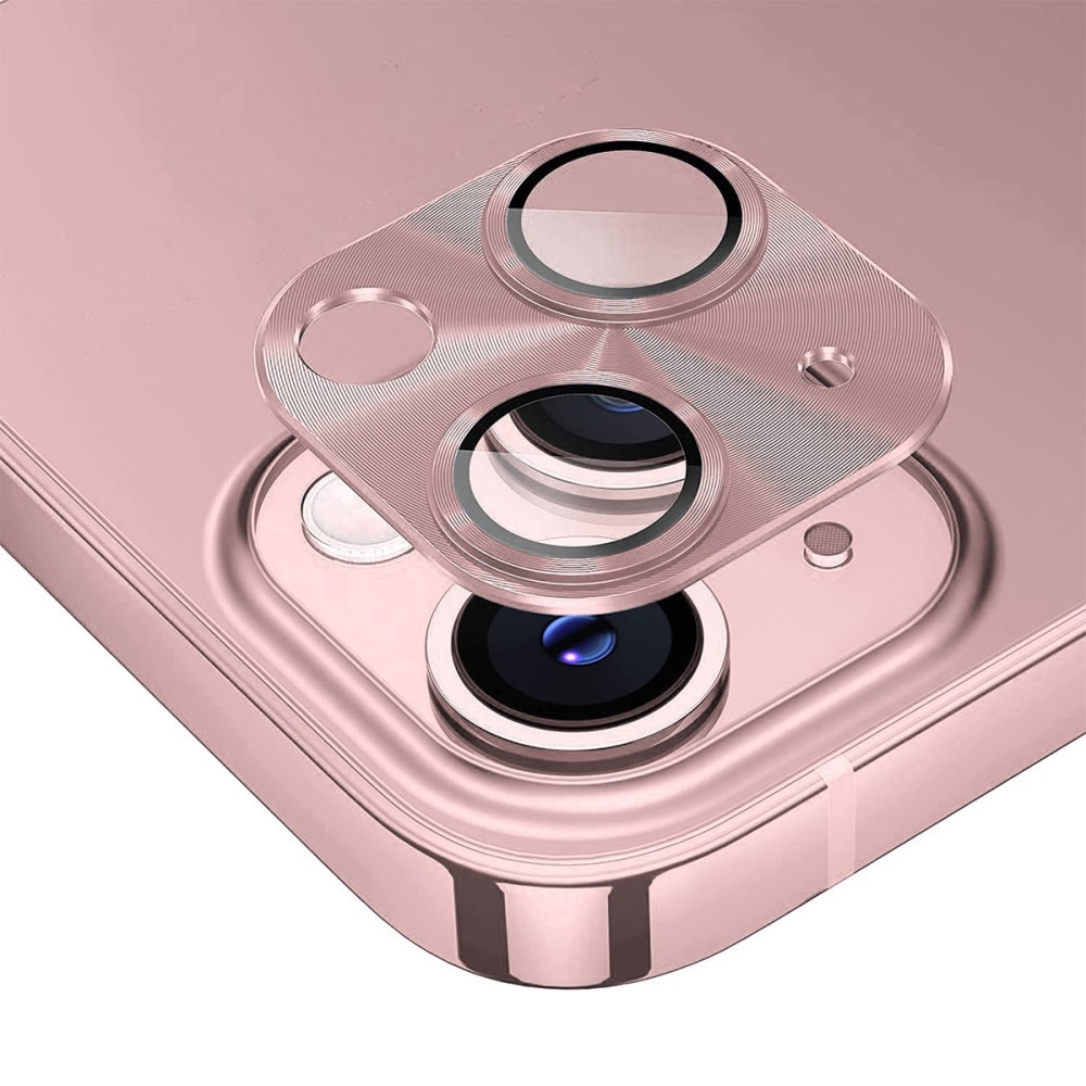 Protezioni per fotocamere Vetro Temperato Alluminio iPhone 14 rosa