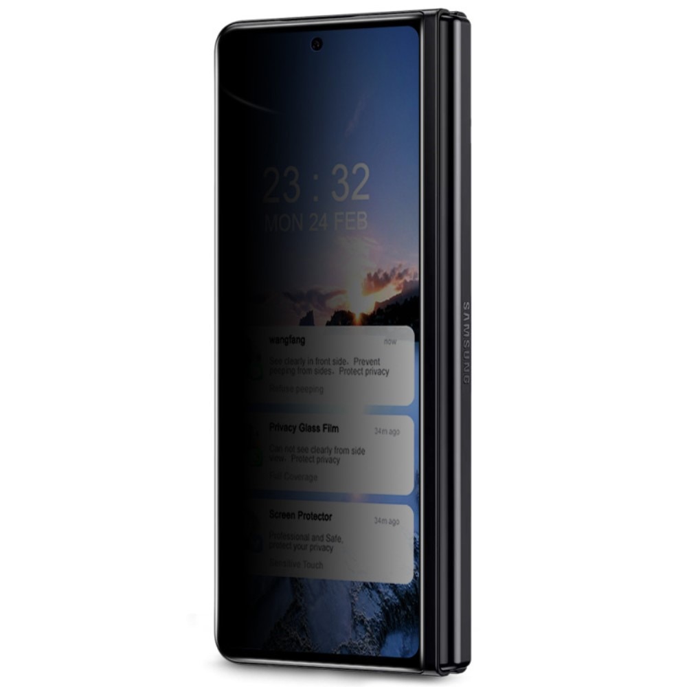 Proteggischermo effetto privacy per schermo intero Samsung Galaxy Z Fold 4 Nero