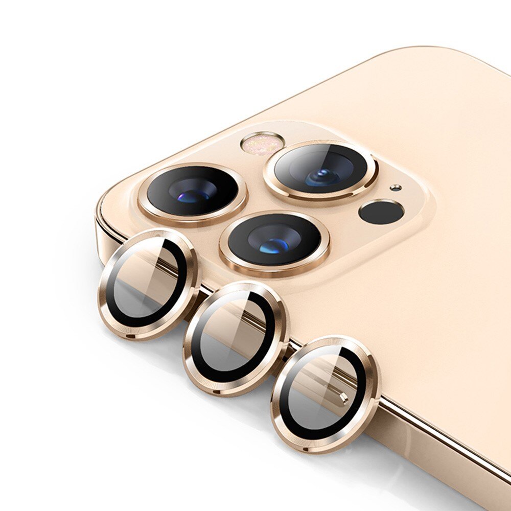 Proteggilente in vetro temperato alluminio iPhone 14 Pro/14 Pro Max Oro