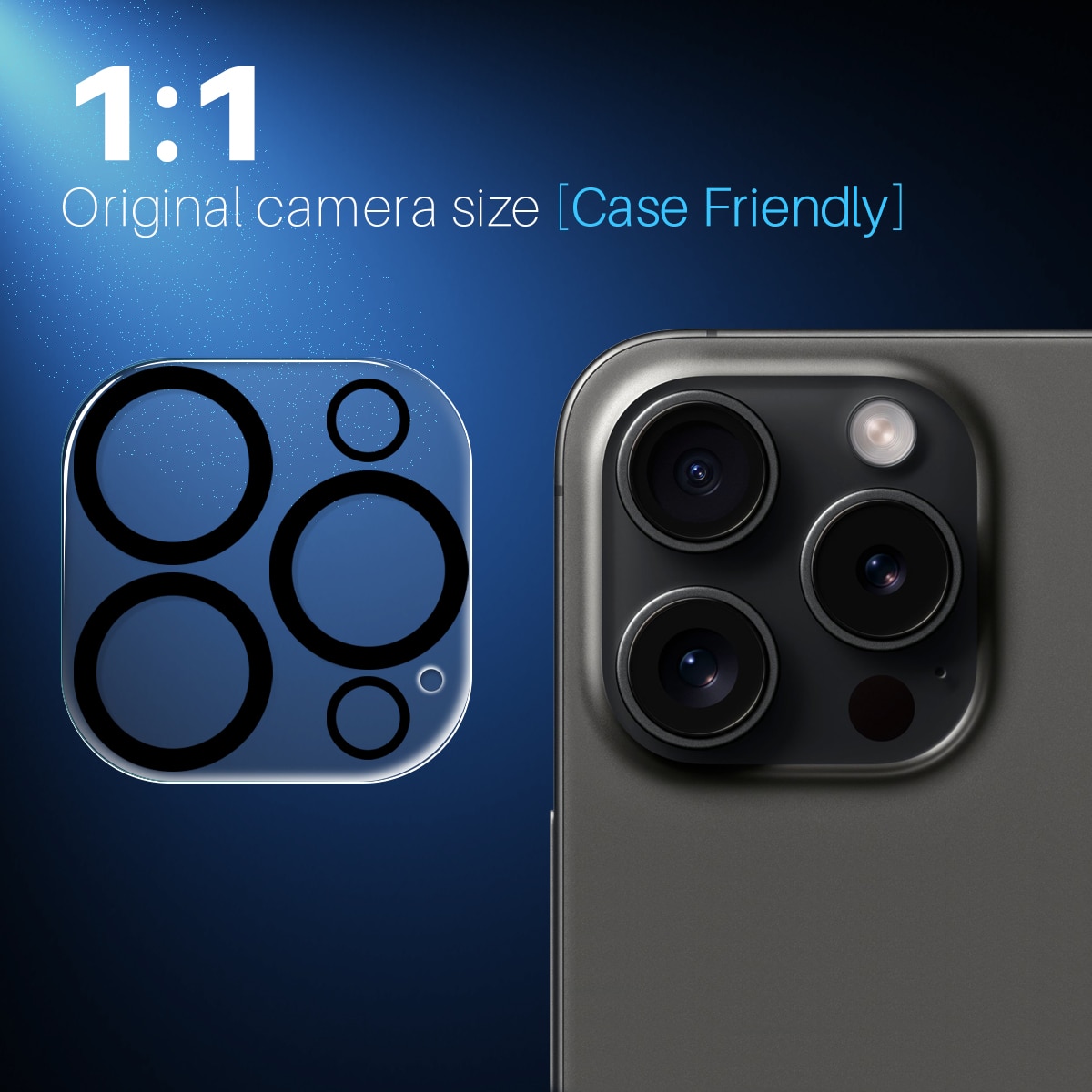 Proteggilente in vetro temperato iPhone 15 Pro (2 pezzi)