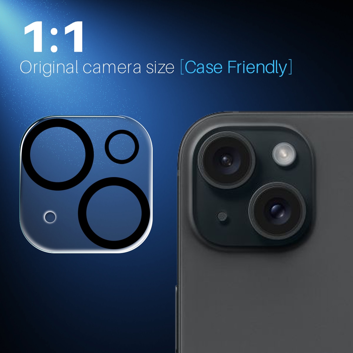 Proteggilente in vetro temperato iPhone 15 Plus (2 pezzi)