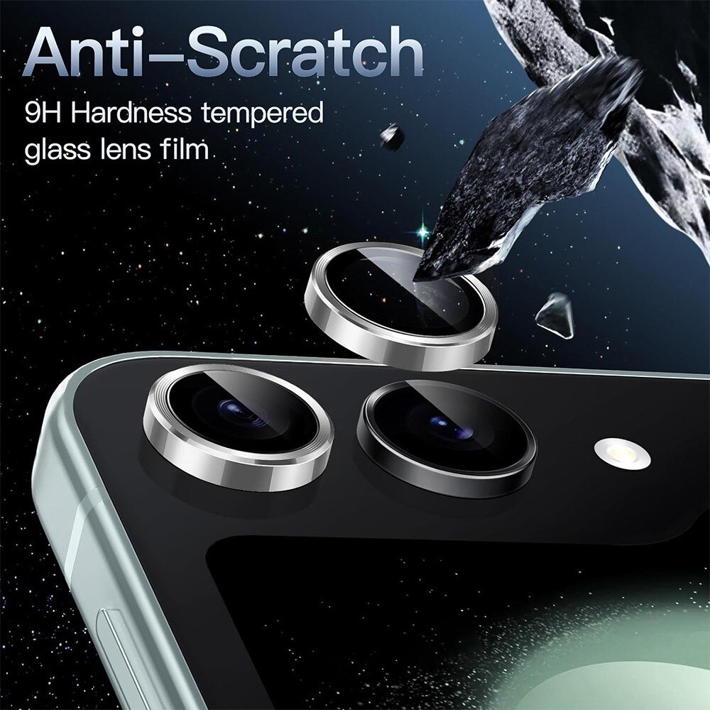 Proteggilente in vetro temperato alluminio Samsung Galaxy Z Flip 7 Argento