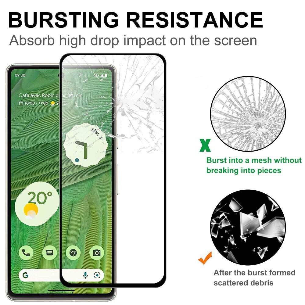 Vetro temperato a schermo intero Google Pixel 7 Nero