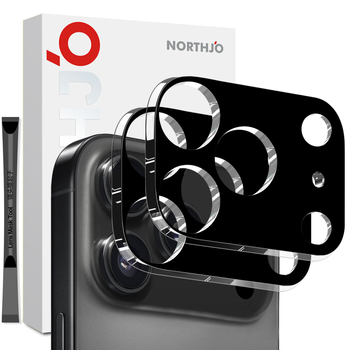 Proteggilente in vetro temperato iPhone 17 Pro Max (2 pezzi) Nero