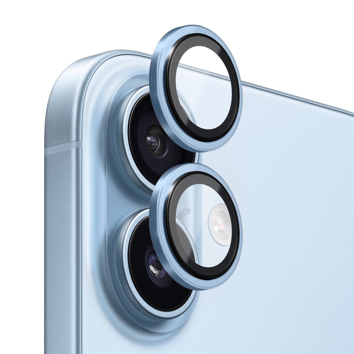 Proteggilente in vetro temperato alluminio iPhone 17 Blu