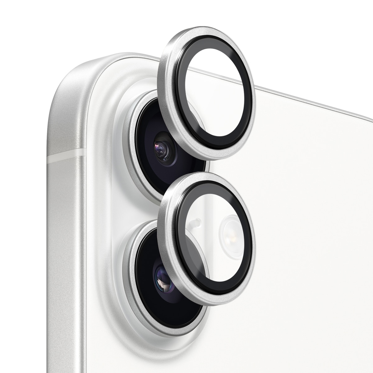 Proteggilente in vetro temperato alluminio iPhone 17 Argento