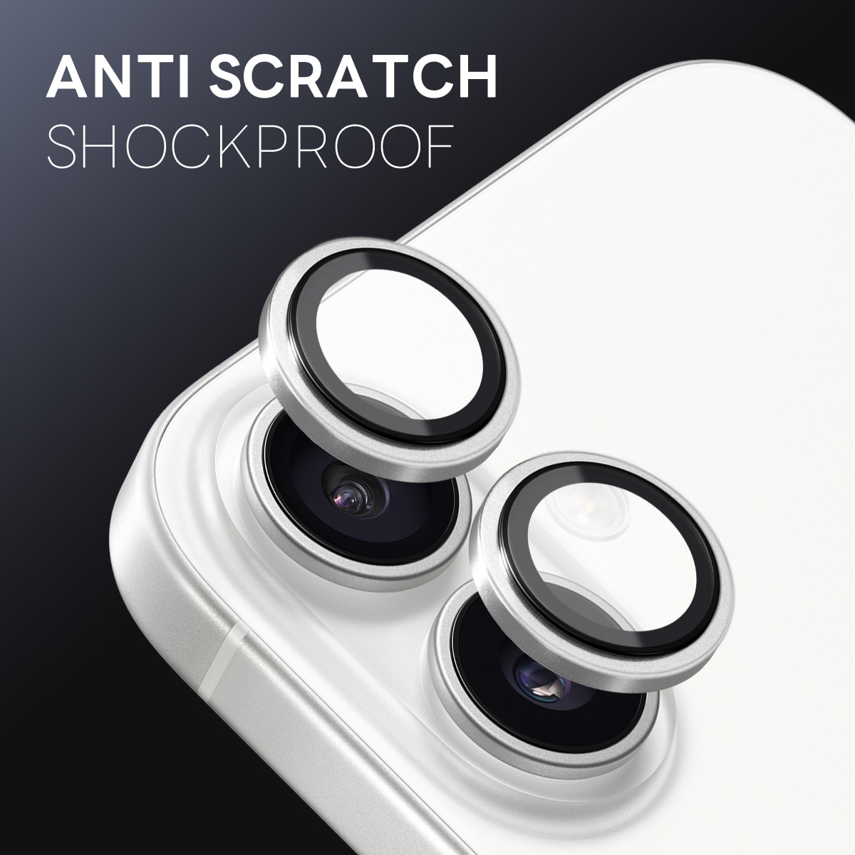 Proteggilente in vetro temperato alluminio iPhone 17 Argento