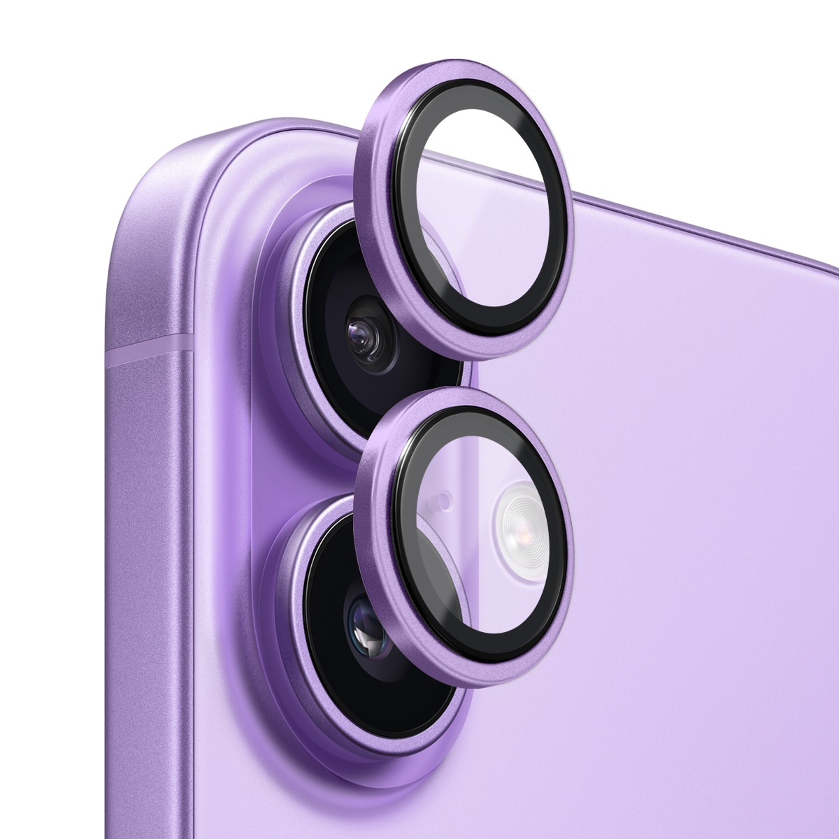 Proteggilente in vetro temperato alluminio iPhone 17 Viola