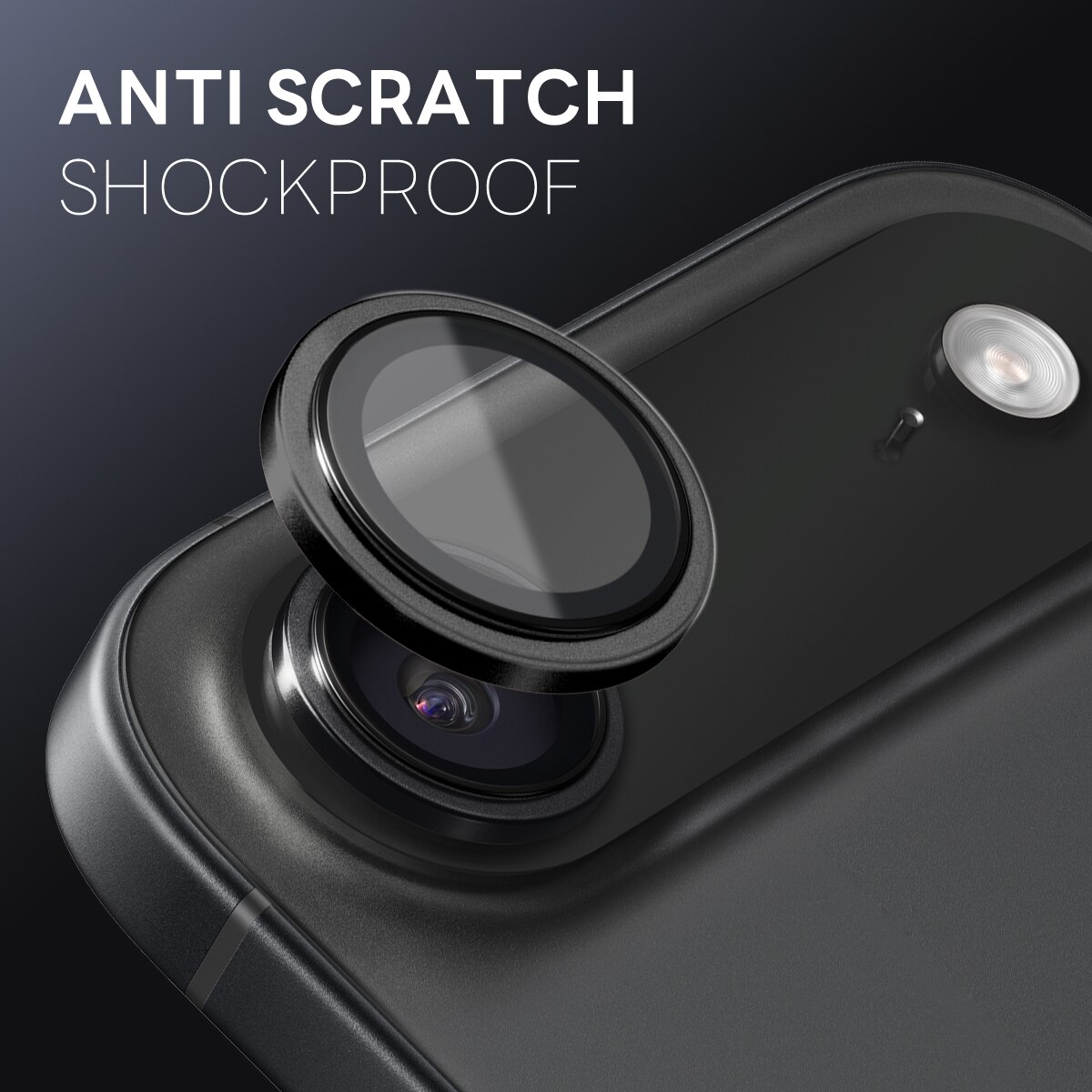 Proteggilente in vetro temperato alluminio iPhone 17 Air Nero