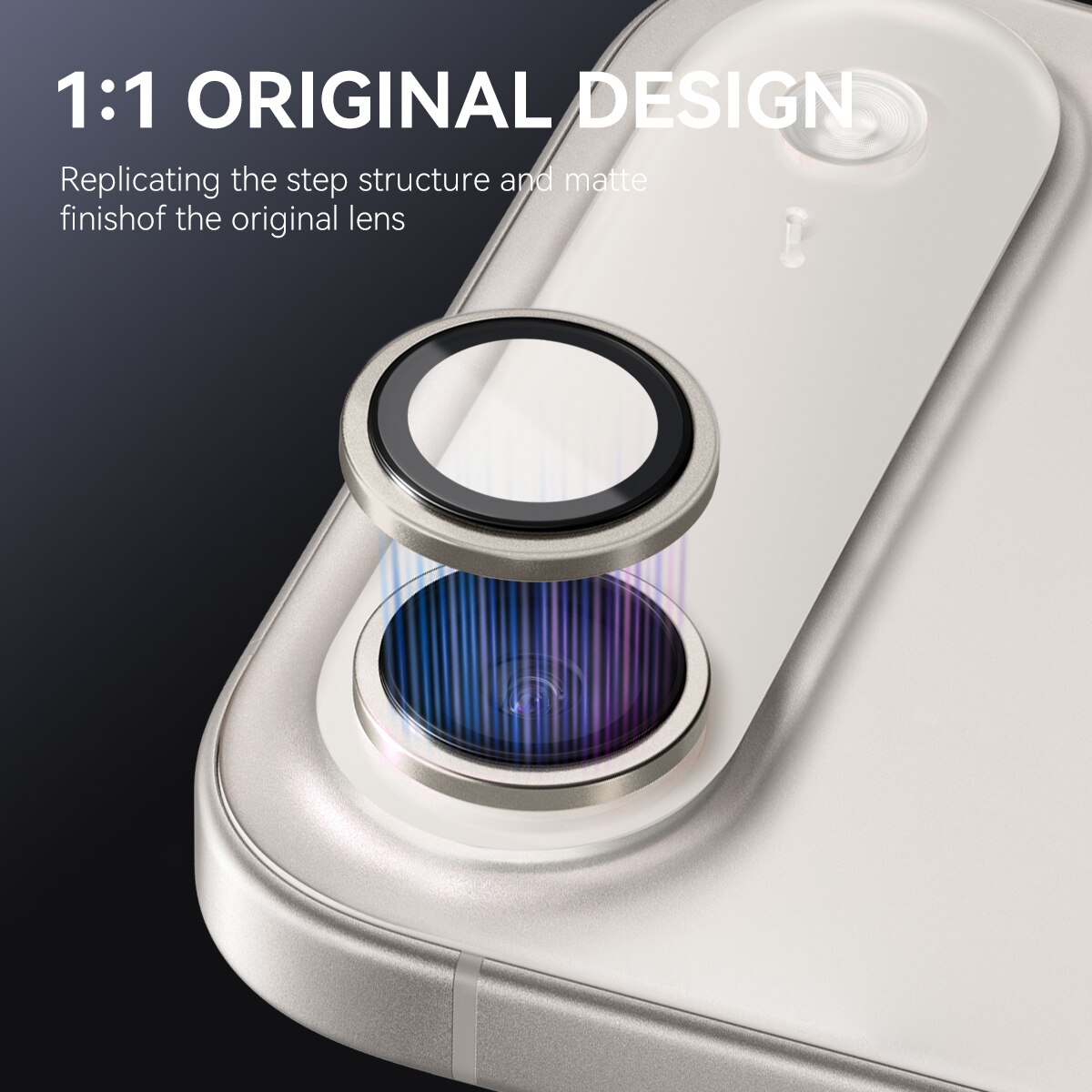 Proteggilente in vetro temperato alluminio iPhone 17 Air Grigio
