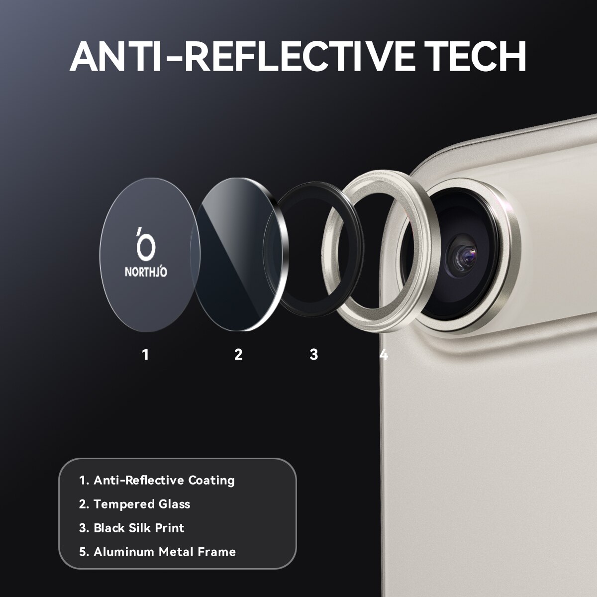 Proteggilente in vetro temperato alluminio iPhone 17 Air Grigio