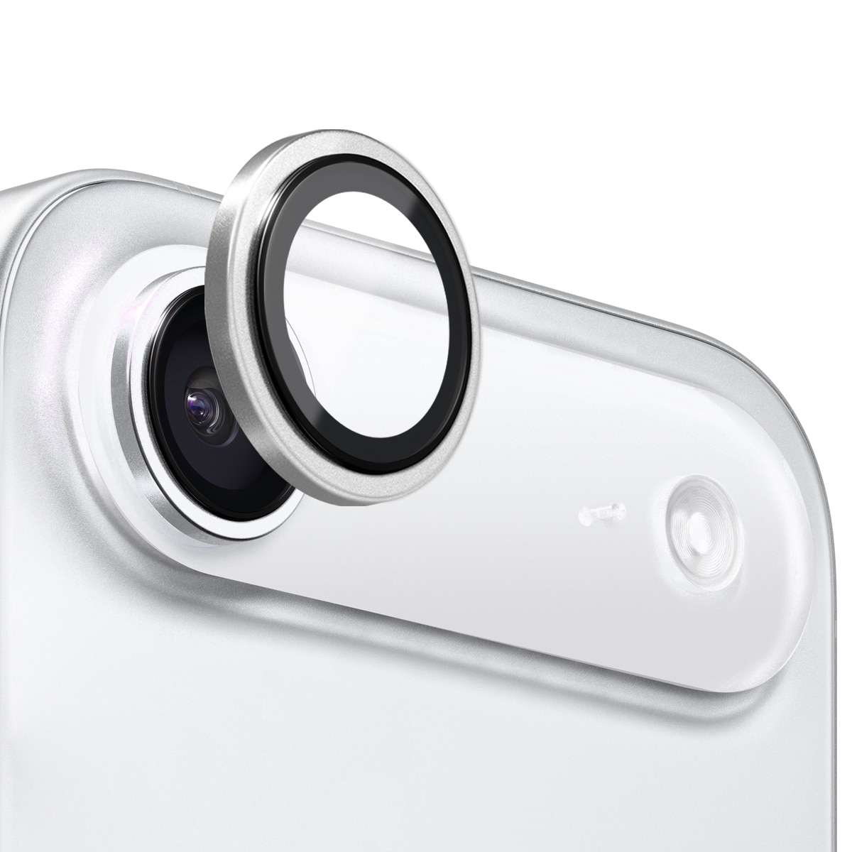 Proteggilente in vetro temperato alluminio iPhone 17 Air Argento