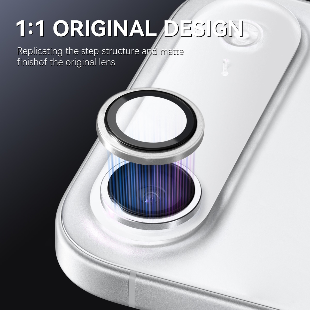Proteggilente in vetro temperato alluminio iPhone 17 Air Argento