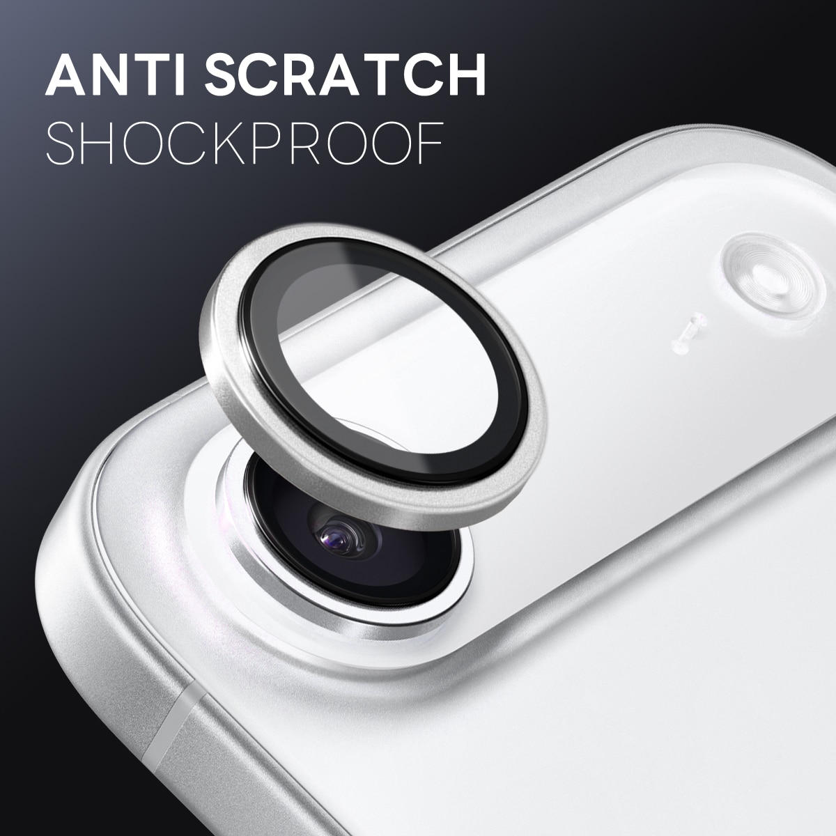 Proteggilente in vetro temperato alluminio iPhone 17 Air Argento