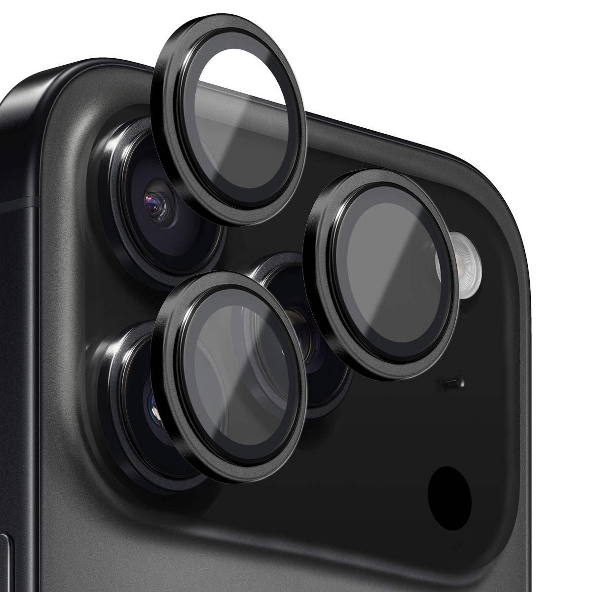Proteggilente in vetro temperato alluminio iPhone 17 Pro Max Nero