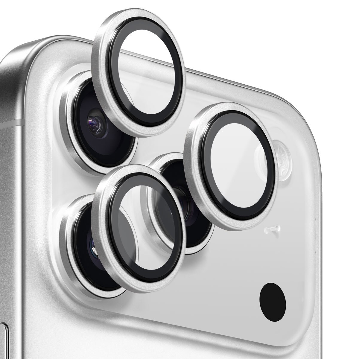 Proteggilente in vetro temperato alluminio iPhone 17 Pro Max Argento