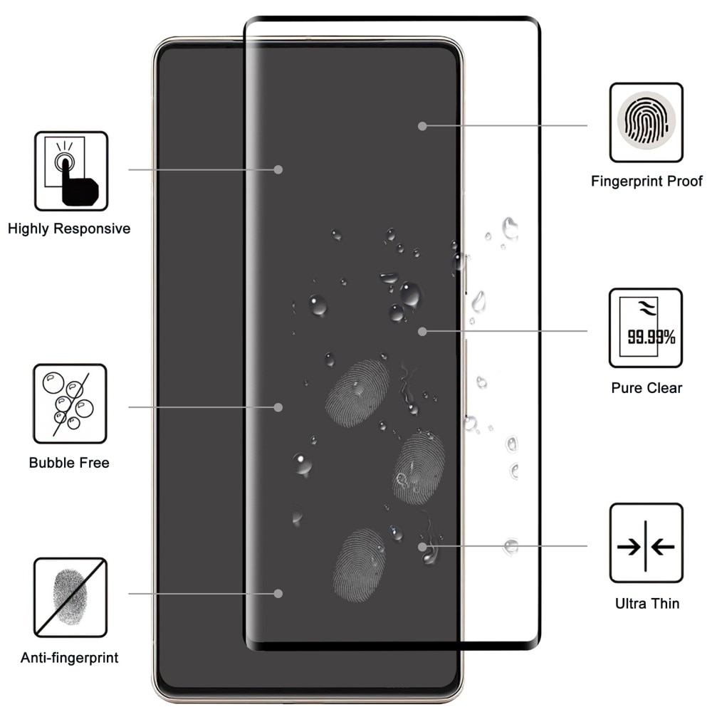 Vetro temperato a schermo intero Google Pixel 7 Pro Nero