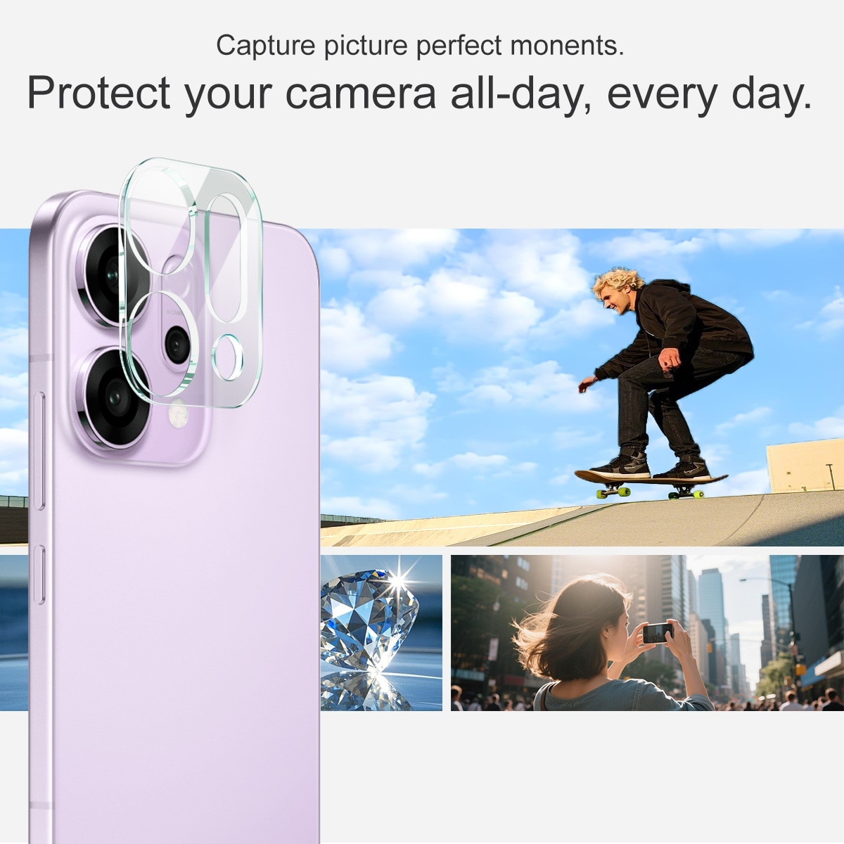 Proteggilente in vetro temperato da 0,2 mm Oppo Reno 14 Trasparente