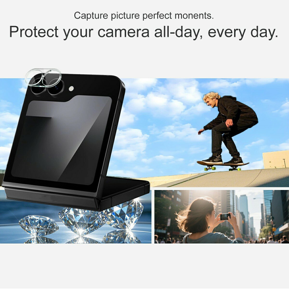 Proteggilente in vetro temperato da 0,2 mm Samsung Galaxy Z Flip 7 FE Trasparente