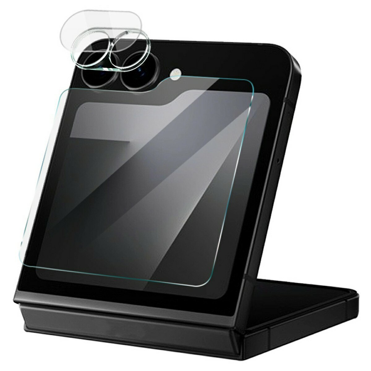 Prottegischermo esterno e Prottegilente Vetro Temperato Samsung Galaxy Z Flip 7 FE Trasparente