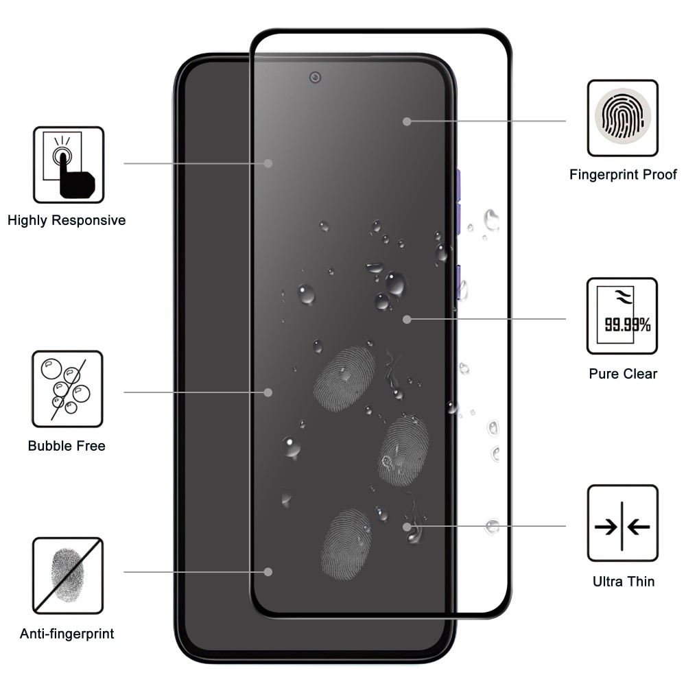 Vetro temperato a schermo intero Motorola Edge 30 Neo nero