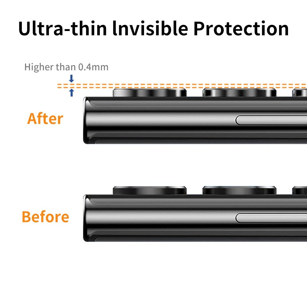 Proteggilente in vetro temperato alluminio Samsung Galaxy S23 Ultra d'argento