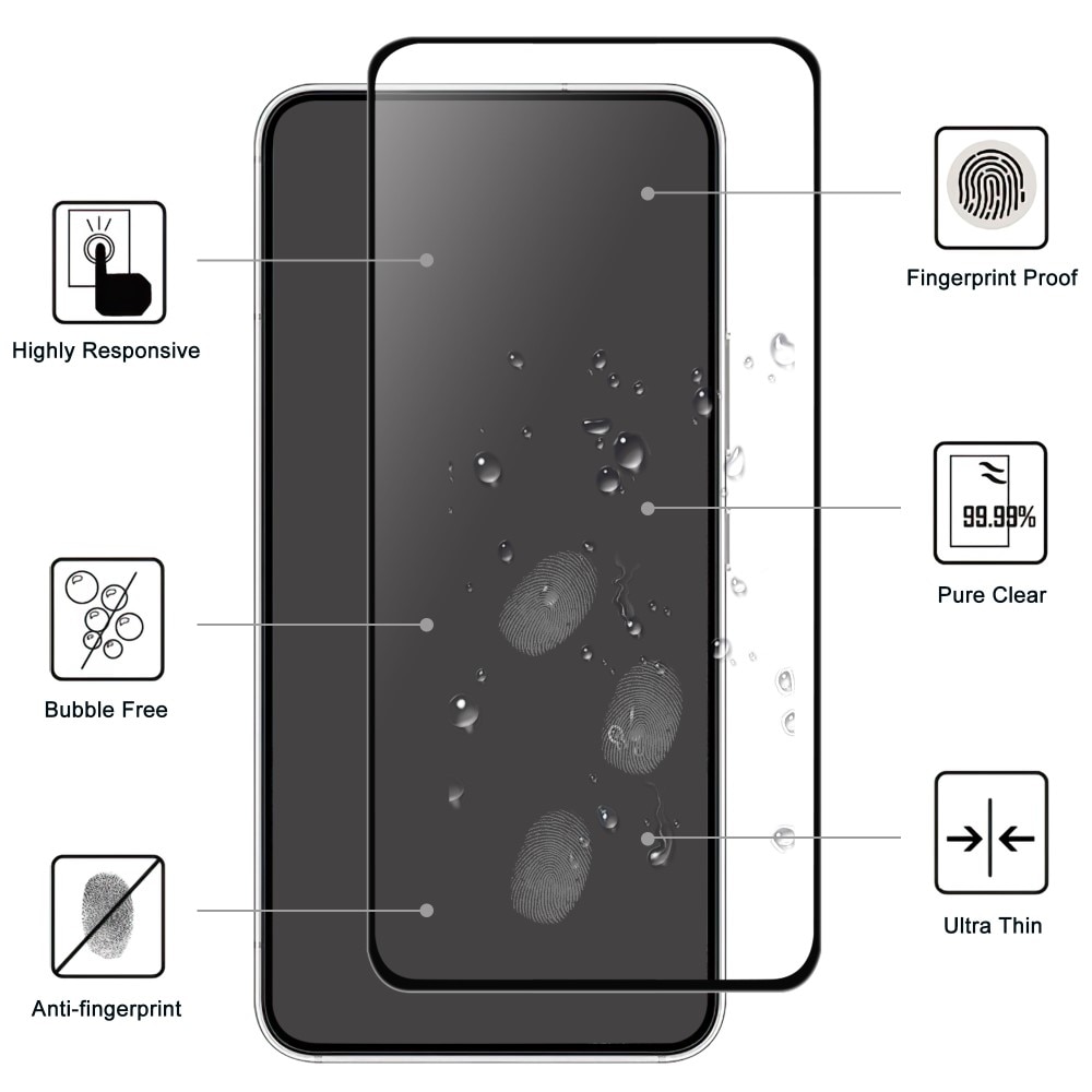 Proteggischermo per schermo intero Samsung Galaxy A54 Nero