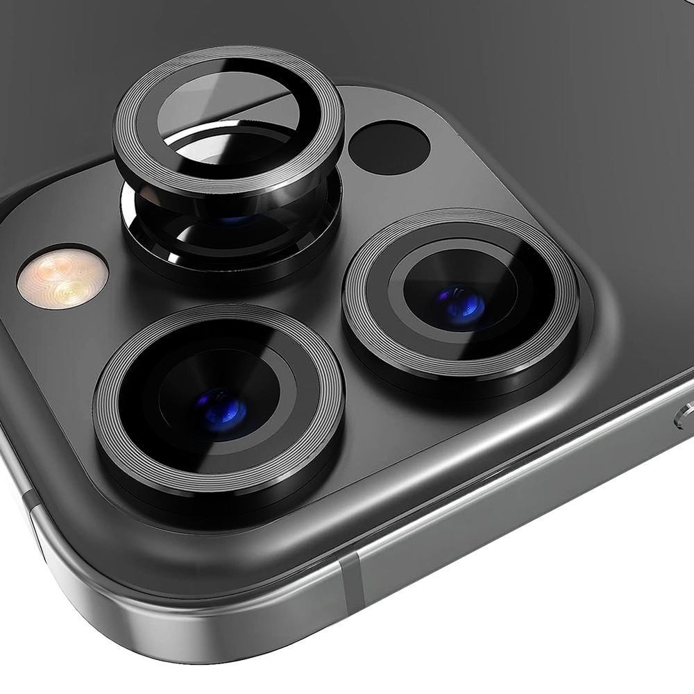 Proteggilente in vetro temperato alluminio iPhone 12 Pro Nero